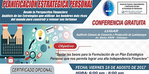 Conferencia:: Planificación Estratégica Personal - Cámara de Comercio - Chiclayo
