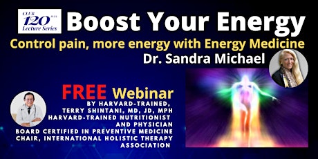 Boost  Your Energy, Control Pain - Dr. Michael, Sunday, Aug.28, 2pm Hawaii primary image