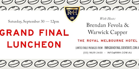 RMH Grand Final Luncheon 2017 primary image