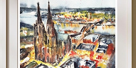 Watercolor Cologne Cityscape
