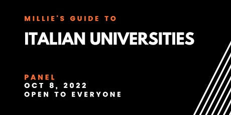 PANEL | Millie's Guide to Italian Universities
