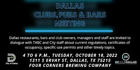 Quarterly Dallas Clubs, Pubs, & Bars  Meeting
