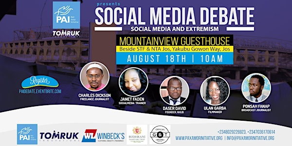 Pax Amor Social Media Debate - Social Media and Extremism