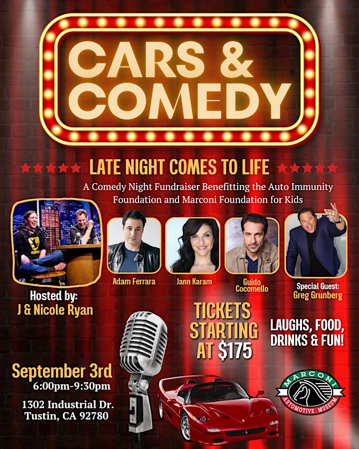 Cars & Comedy at The Marconi image