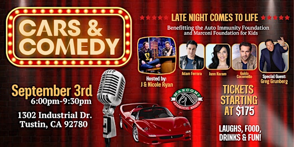 Cars & Comedy at The Marconi