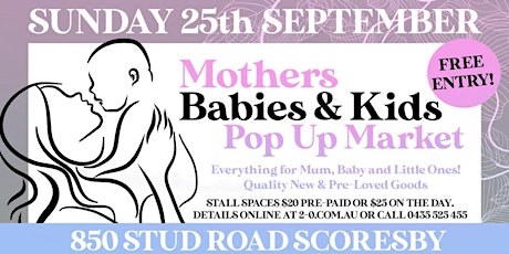Imagem principal de Mum's Babies & Kids Market - Sunday 25th September 2022