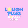 Logotipo da organização LaughPlug Comedy Club