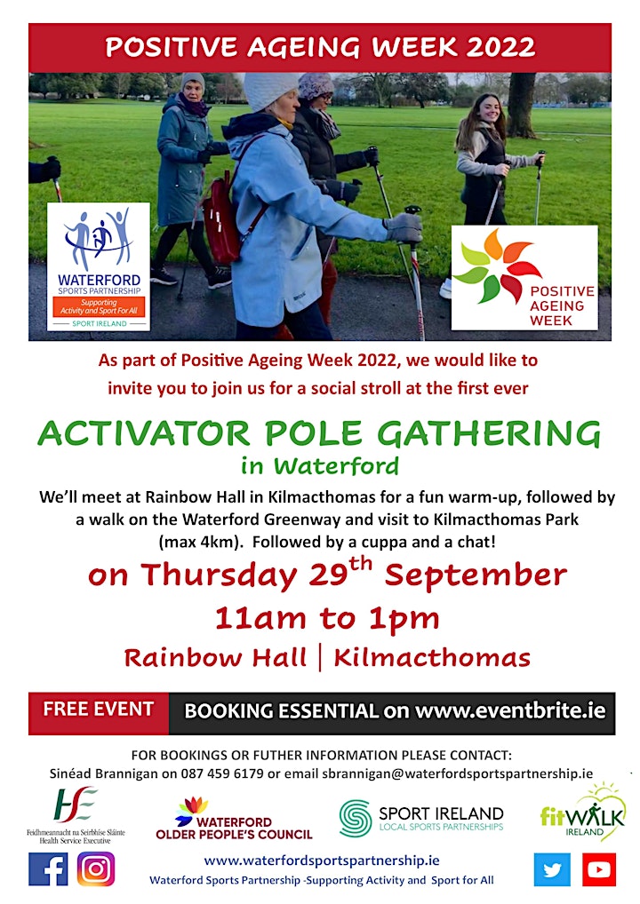 Positive Ageing Week Activator Pole Gathering - 29th September 2022 image