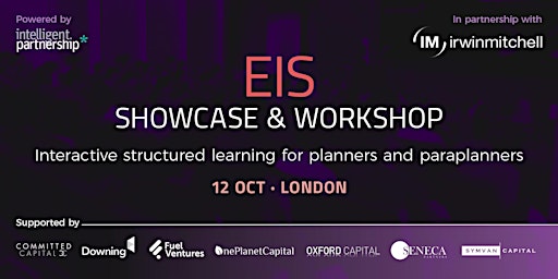 EIS Showcase & Workshop for financial advisers and wealth managers | London