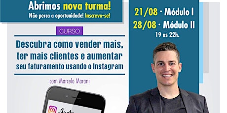 Imagem principal do evento INSTAGRAM - Descubra como Vender Mais e aumentar seu Faturamento com Instagram