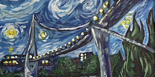 Image principale de Starry Night Dublin Bridge Painting Class
