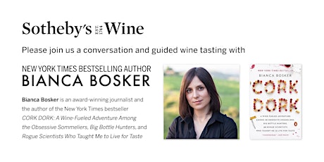 Wine Tasting with Bestselling Author of Cork Dork, Bianca Bosker primary image