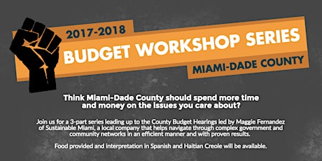 Miami-Dade County Budget Workshop Series (Part 1 of 3) primary image