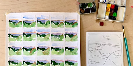 Tiny Paintings: Thumbnail sketches with color and line
