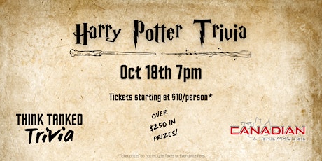 Harry Potter Trivia October 18th 7pm - CBH Spruce Grove