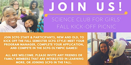 Science Club for Girls' Fall Kick-Off Picnic!  primary image
