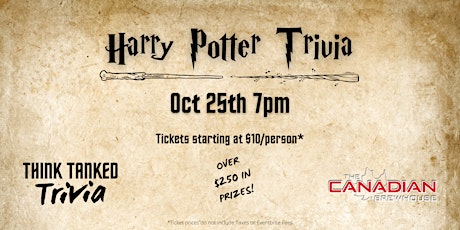 Harry Potter Trivia October 25th 7pm - CBH Red Deer