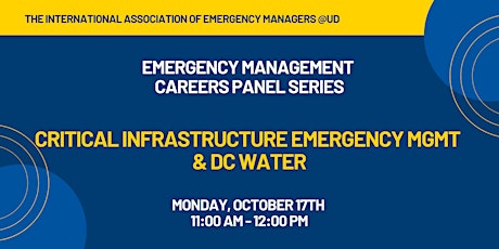 Critical Infrastructure Emergency Management  Panel w/ DC Water