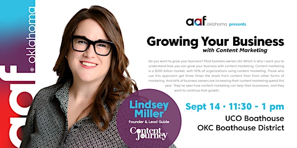 OKC Ad Club Sept. Luncheon with Lindsey Miller, Founder, Content Journey