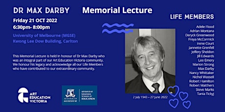 Dr Max Darby Memorial Lecture 2022 primary image