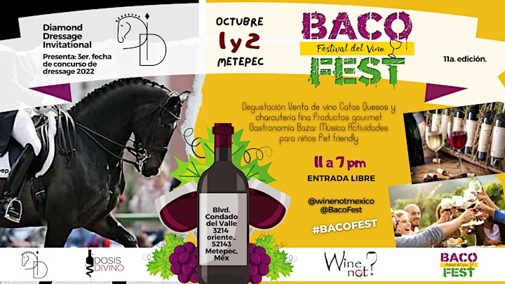 Imagen de BACO FEST Festival de vino METEPEC . 1 y 2 de Octubre 2022
