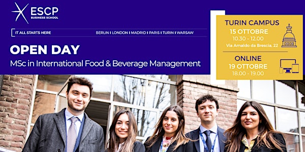 Open Day - MSc in International Food & Beverage Management