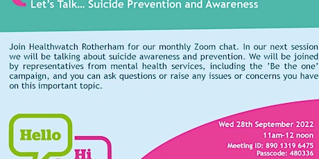 Let's Talk...Suicide Awareness