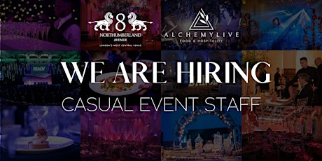 Casual Event Staff - Recruitment Open Day - September 1st 2022 primary image