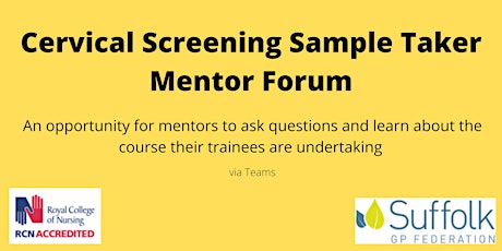 Cervical Screening Sample Taker Mentor Forum Suffolk & North East Essex