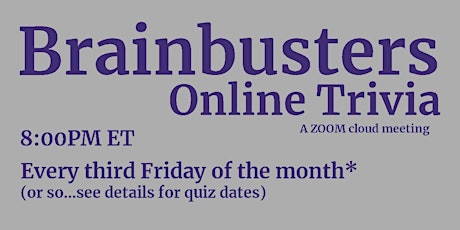 Friday Night Brainbusters Online Trivia