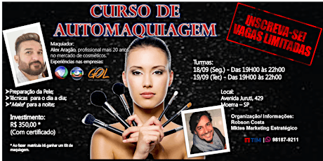 Imagem principal do evento Curso de Auto Maquiagem com Alex Aragão