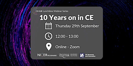10 Years on in CE - CE-Hub Lunchtime Webinar Series
