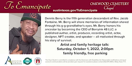 Dennis Berry artist and family heritage talk