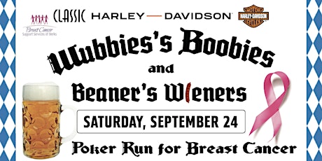 Image principale de Wubbies Boobies and Beaner's Wieners Poker Run for Breast Cancer