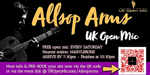 UK Open Mic @ Allsop Arms / MARYLEBONE / BAKER STREET / REGENT'S PARK