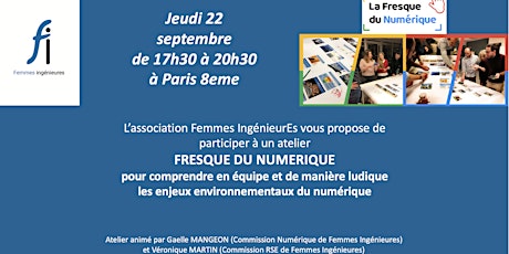 Café IngénieuSe par Femmes Ingénieures: Atelier FRESQUE DU NUMERIQUE primary image