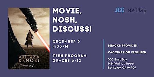 Movie, Nosh, Discuss | Teen Programs Taster