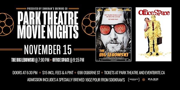 Sookrams Double Feature Night -The Big Lebowski | Office Space