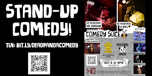 Stand-up Comedy w/ headliners Joe Sorgani & JJ Will! - Laughs & Pizza