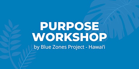 BZP Hawaii:  Purpose Workshop