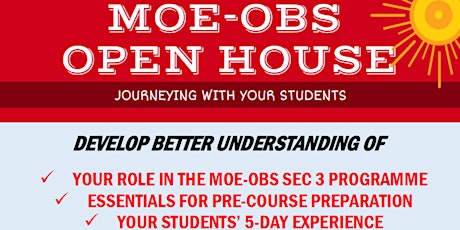 MOE-OBS OPEN HOUSE (For Schools) primary image