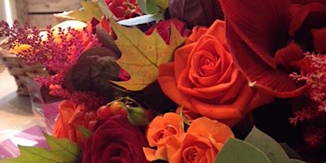 Flower arranging class & afternoon tea: autumnal bouquets primary image