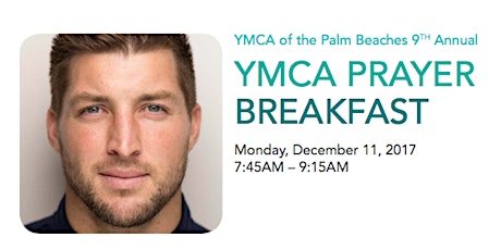 9th Annual YMCA Prayer Breakfast with Tim Tebow primary image