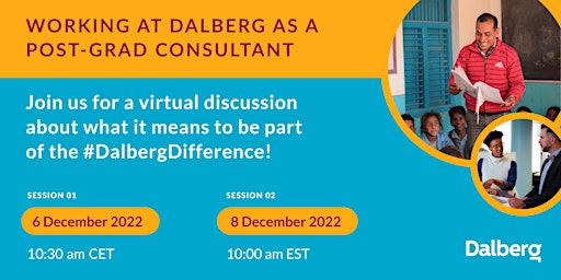 Working at Dalberg Webinar - Info Session (08 December 2022 - 10:00am EST)