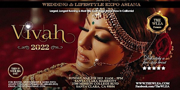 Vivah 2023 - Largest South Asian Bridal Show on Sun, Mar 5th