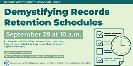Records Management: Demystifying Records Retention Schedules