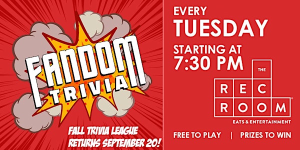 Fandom Trivia at The Rec Room Brentwood - Free Quiz Nights & Prizes to Wiin