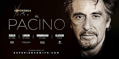 AL PACINO UK TOUR 2022 (PRE- SALE REGISTER)