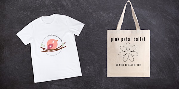 pink petal fall  t-shirt / pink petal fall ballet bag