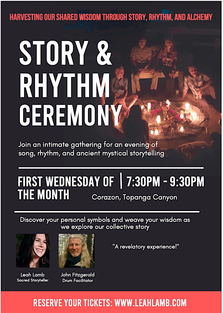 Story & Rhythm Ceremony with Leah Lamb & John Fitzgerald: TOPANGA CANYON image